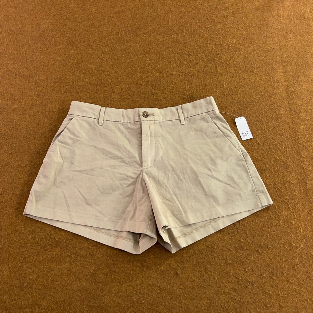 Gap Womens 6 Khaki Tan Stretch Cotton Chino Twill Shorts NWT
